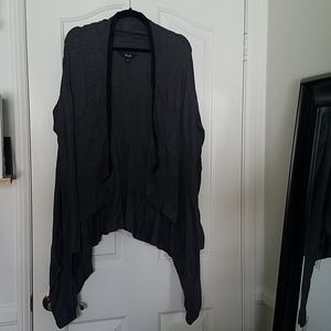 Grey Ribbed Cardigan